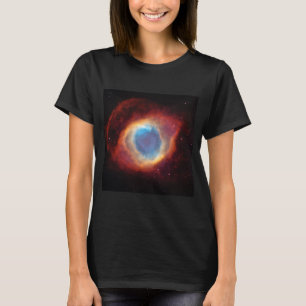 Auge Gottes Helix Nebel Rote Blauer Kosmische Wolk T-Shirt