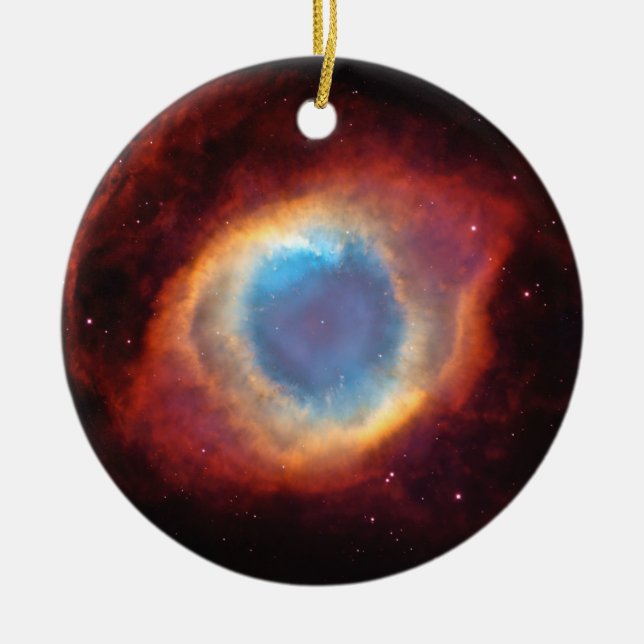 Auge Gottes Helix Neula Sterne Rot Blauer Ornament (Vorne)