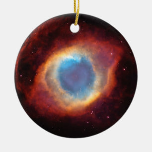Auge Gottes Helixnebel Sterne Rot Blau Ornament