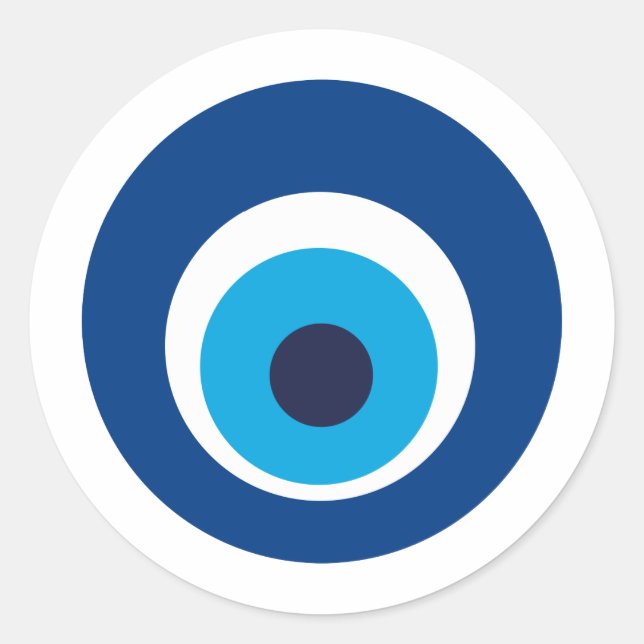 auge Grieche Runder Aufkleber (Vorderseite)