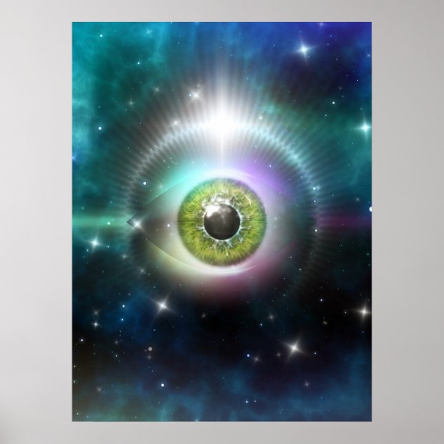 Auge im Weltraum Poster (Vorne)