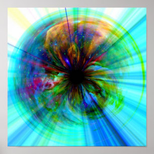 Auge in Orion Einzigartige Kunst im digitalen Welt Poster