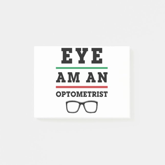 Auge ist ein Optometriker Funny Optometrie Post-it Klebezettel (Vorderseite)