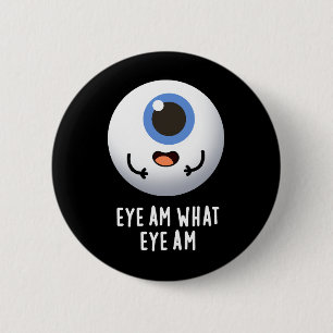 Auge ist was Auge ist Funny Eyeball Puppe Dark BG Button