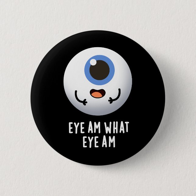 Auge ist was Auge ist Funny Eyeball Puppe Dark BG Button (Vorderseite)