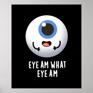 Auge ist was Auge ist Funny Eyeball Puppe Dark BG Poster