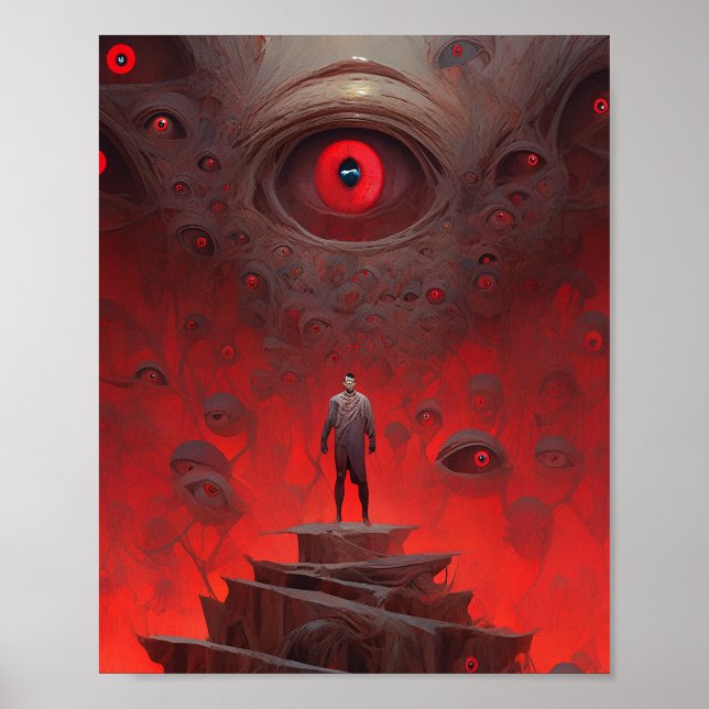 Auge Kreaturen Surrealer Horror Kunst Poster (Vorne)