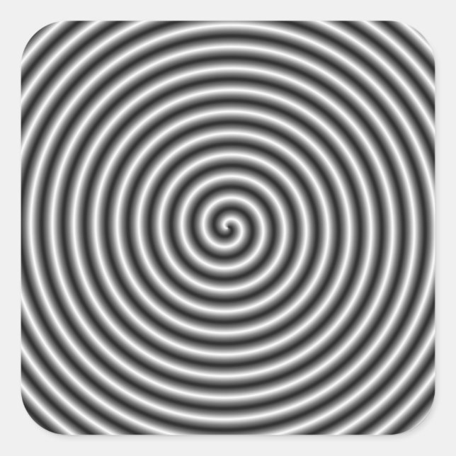 Auge kriegt es nicht quadratischer aufkleber (Vorderseite)