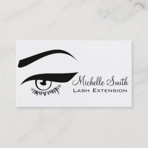 Auge mit langen Lashes Lash Extension Visitenkarte