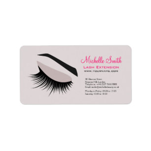 Auge mit langen Wimpern Wimpernverlängerung Brandi Adressaufkleber