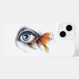 Auge mit Schwanz Surreal zeichnend Kunst Case-Mate iPhone 14 Hülle