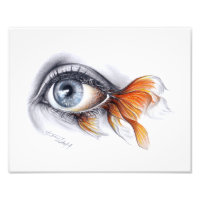 Auge mit Schwanz Surreal zeichnend Kunst