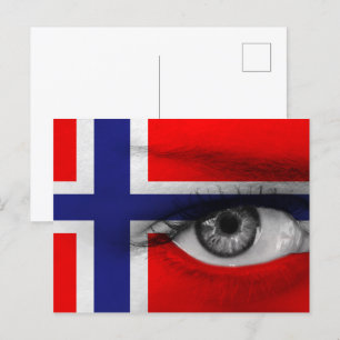 Auge Norwegens Postkarte
