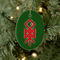 Auge Odin Viking Bindrune Weihnachten Keramik Orna