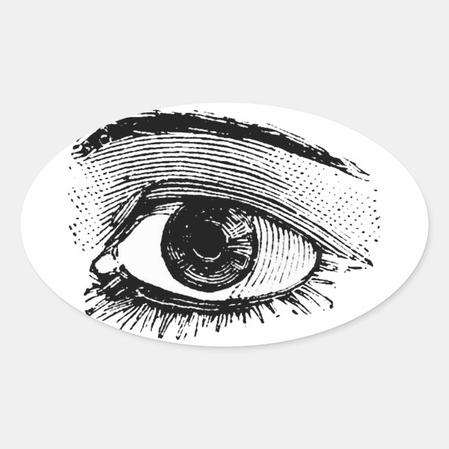 Auge Ovaler Aufkleber (Vorderseite)
