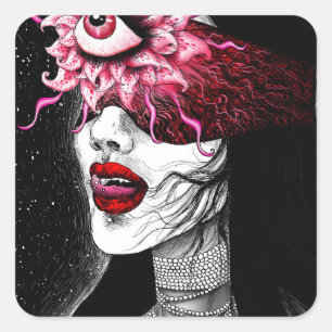 Auge Quadratischer Aufkleber