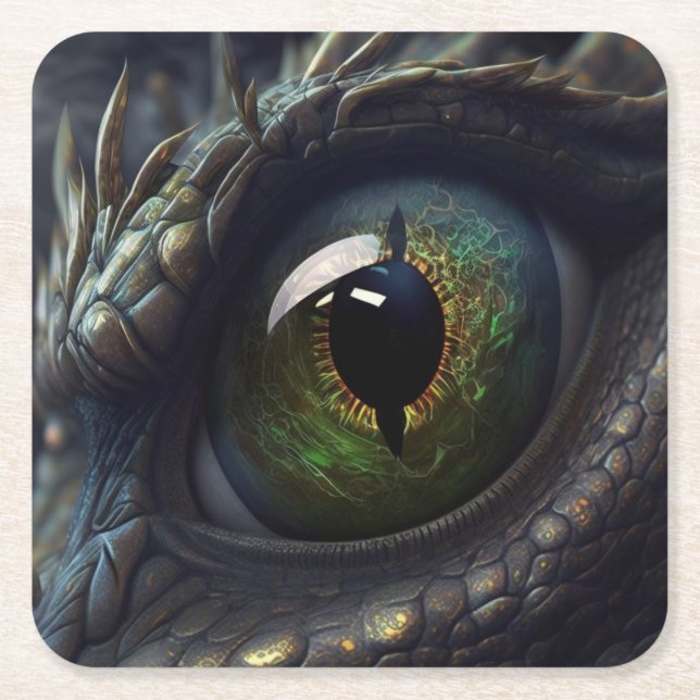 Auge Rechteckiger Pappuntersetzer (Vorderseite)