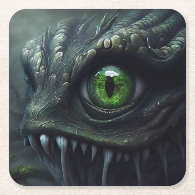 Auge Rechteckiger Pappuntersetzer (Vorderseite)