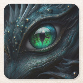 Auge Rechteckiger Pappuntersetzer