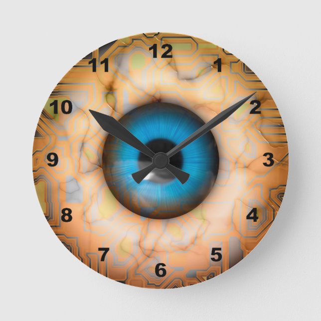 Auge Runde Wanduhr (Vorderseite)