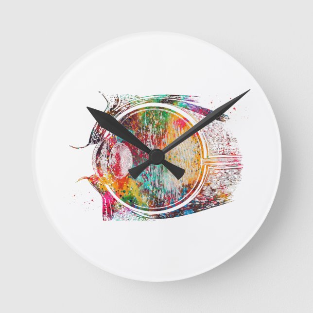 Auge Runde Wanduhr (Vorderseite)