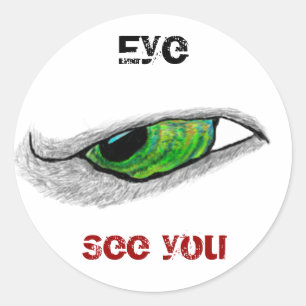 Auge, sehen Sie Runder Aufkleber