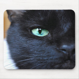 Auge sehen Sie schwarze Katze Mousepad