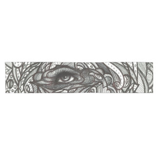 Auge sehen Sie Schwarzweiss-Auge Kurzer Tischläufer