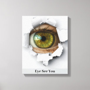 Auge sieht dich leinwanddruck