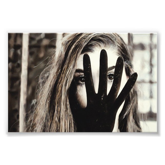 Auge und Hand Fotodruck (Vorne)