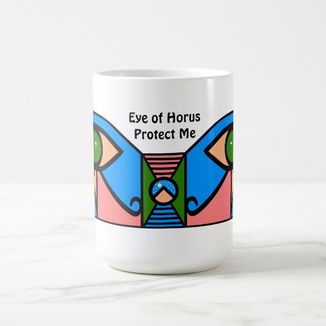 "Auge von Horus Protect Me" Kaffeetasse (Mittel)