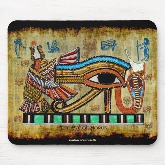 AUGE VON HORUS, WADJET Ägyptische Art Mousepad (Vorne)