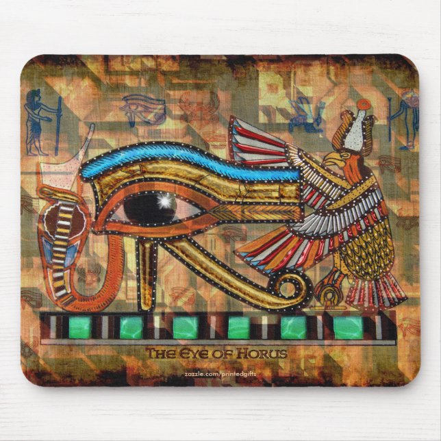 AUGE VON HORUS, WADJET Ägyptische Art Mousepad (Vorne)