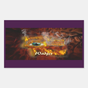 Auge von Horus Wadjet ägyptische Kunstkleber Rechteckiger Aufkleber