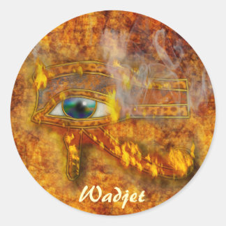 Auge von Horus Wadjet ägyptische Kunstkleber Runder Aufkleber