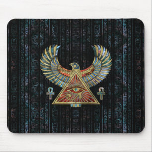 Auge von Horus - Wadjet Edelstein und Gold Mousepad