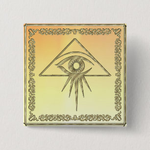 Auge von Providence Goldtone Button