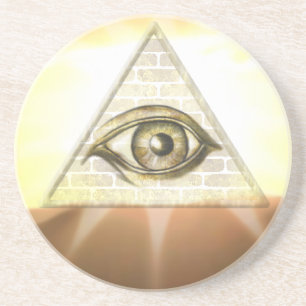 Auge von Providence-Sonnendurchbruch Sandstein Untersetzer