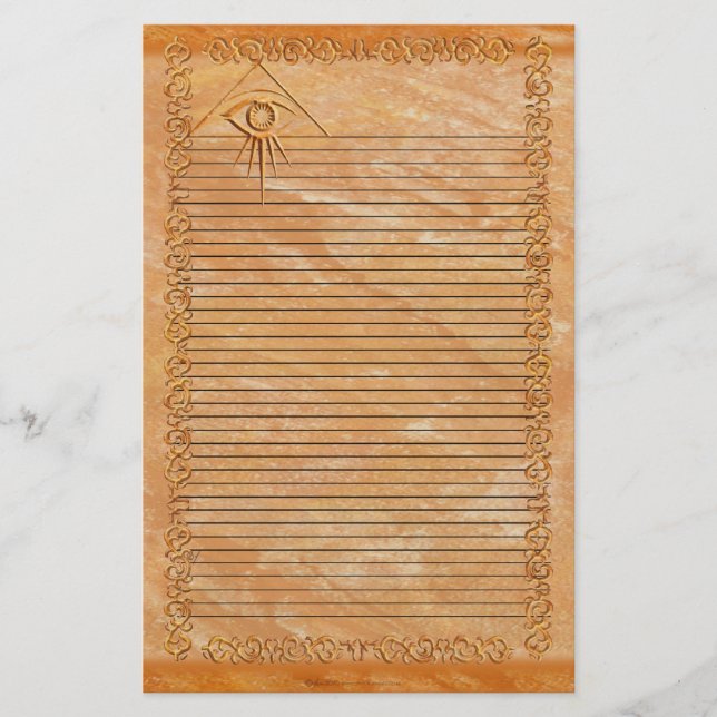 Auge von Providence zeichnete Steinstationäres Briefpapier (Vorderseite)