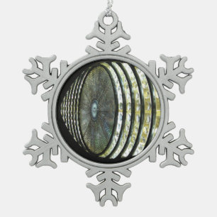 Auge von Shinjuku 新宿の目 Schneeflocken Zinn-Ornament