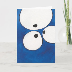 Auge zu Auge, Blau, Notecard Karte