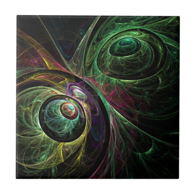 Augen Abstrakte Kunstgalerie Fliese (Vorderseite)