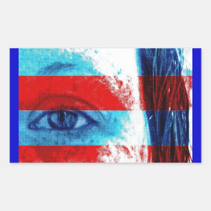 Augen Amerikas Rechteckiger Aufkleber