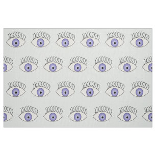 Augen auf blau stoff