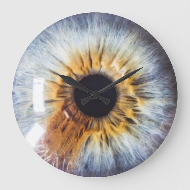 Augen auf dem Hazel Große Wanduhr (Vorderseite)