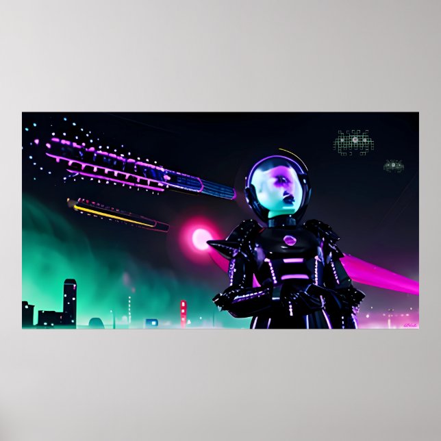Augen auf den Nachthimmeln Poster (Vorne)