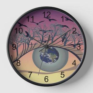 Augen auf der Welt, Erde und Umwelt Klima Uhr