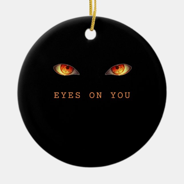Augen auf Dich Keramik Ornament (Vorne)