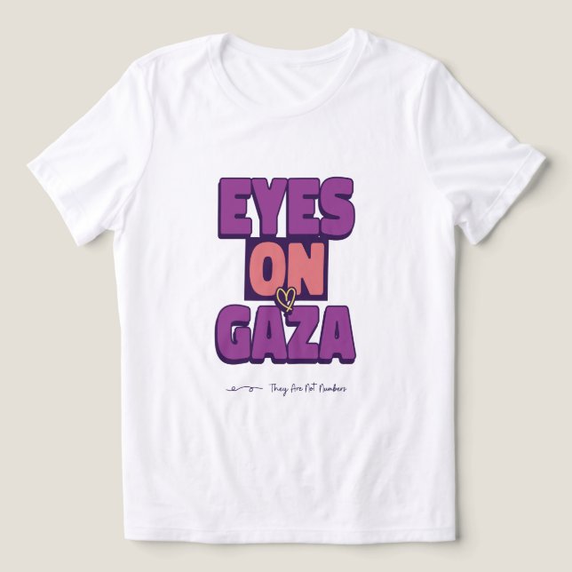 Augen auf Gaza Es sind nicht Zahlen Gaza Genozid Tri-Blend Shirt (Design Vorderseite)