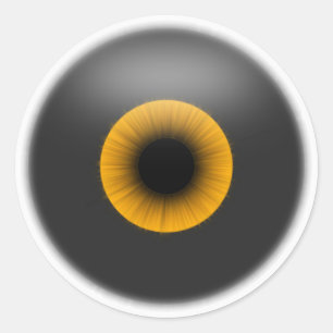 Augen-Augapfel-Aufkleber-Umbau Halloweens orange Runder Aufkleber